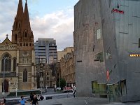 St Mary's cathedral from Federation Square